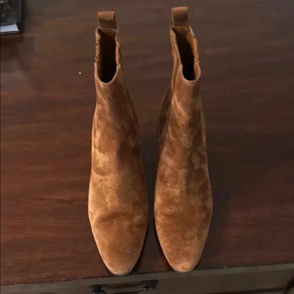 J. Crew Brown Chelsea Ankle Boots with Low Heel and Suede Material - Picture 5 of 6